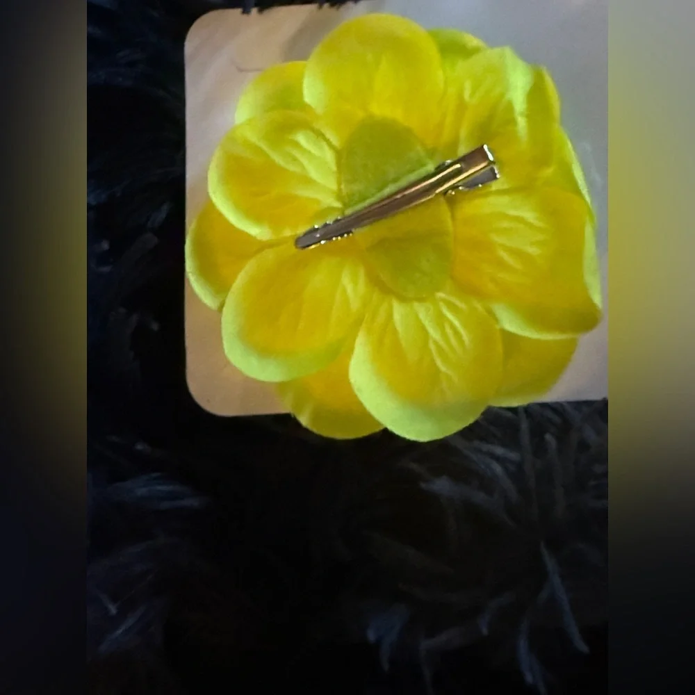Vibrant Yellow Floral Hair Bow